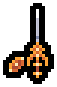 Pixel-art Flashing Rapier weapon icon